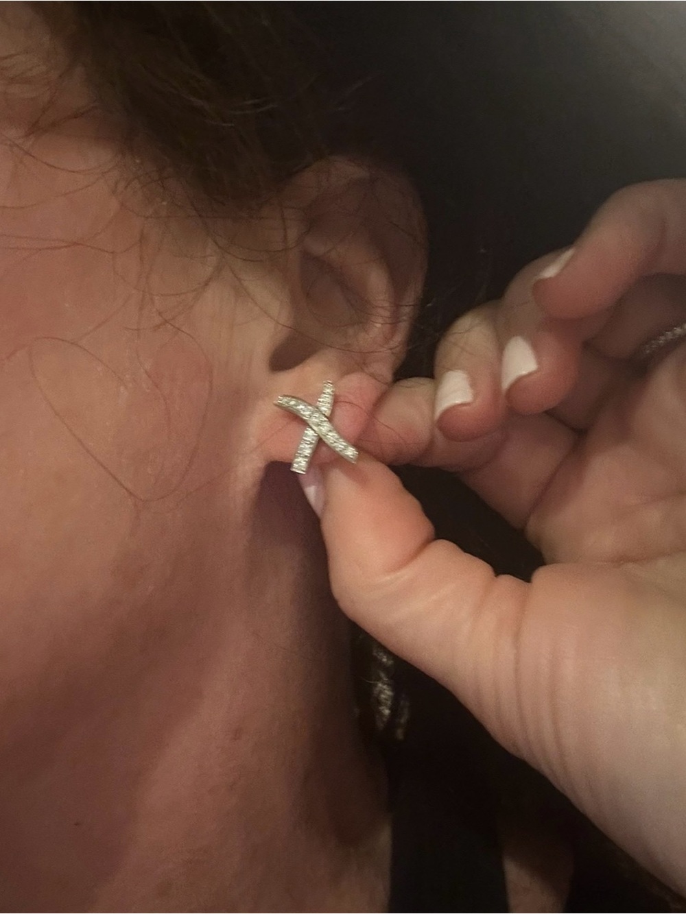 Tiffany & Co Platinum and Diamond Paloma Picasso Graffiti X earrings - Picture 5 of 5